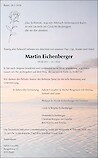 Todesanzeige Martin Eichenberger