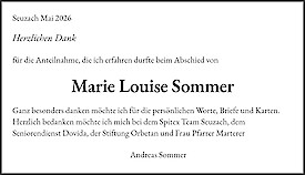Todesanzeige Marie Louise Sommer